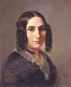 Moritz Daniel Oppenheim Portrait of Fanny Hensel oil painting
